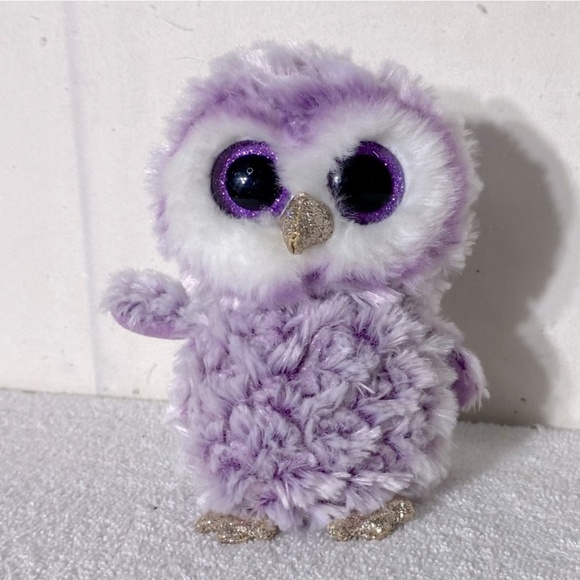 5/$25 Ty TySilk Moonlight Purple Fuzzy Owl Plush Stuffed Animal - Picture 1 of 12